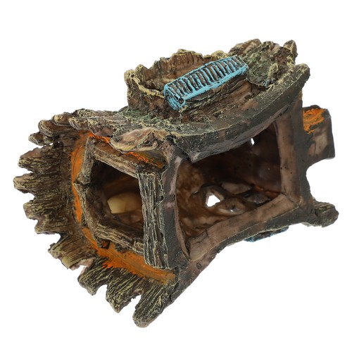 Aquarium tree house resin - house,