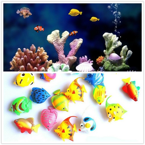 Pcs plastic floating fish - 8,